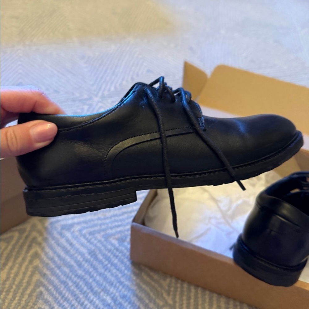 Zara Black Leather Oxfords